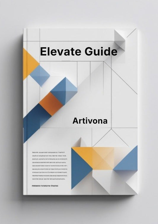 Book cover of 'Elevate Guide' by Artivona with geometric design on a light gray background