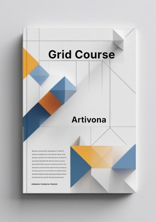 Book cover with geometric design and 'Artivona' branding on a gray background