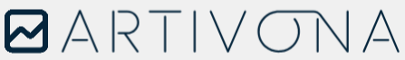 Artivona logo with a stylized letter 'A' on a white background